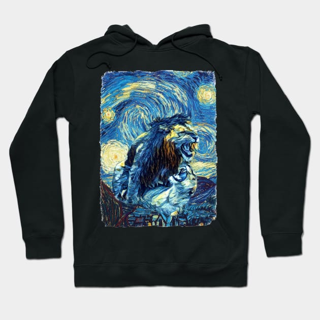 Mafia Lion Van Gogh Style Hoodie by todos